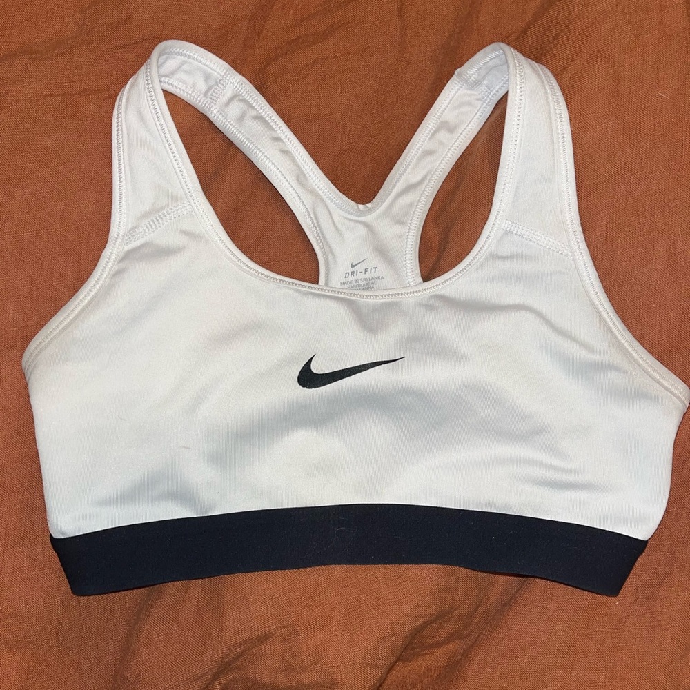 White Nike Sports Bra size Small